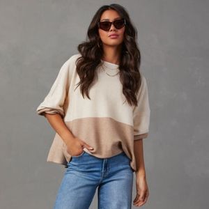 Vici Sweet as Chai Colorblock Sweater